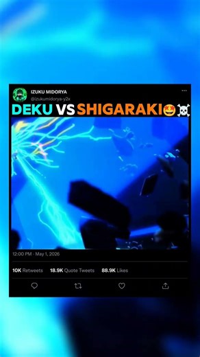 DEKU VS SHIGARAKI 🤩☠️ #anime #izukumidoriya #deku #myheroacademia