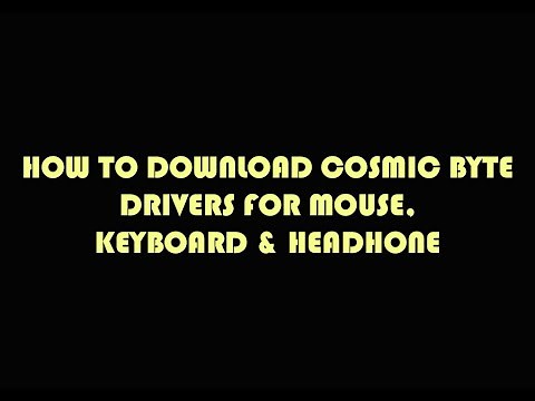 Cosmic Byte Driver Download for Mouse, Keyboard & Headphone | Cosmic Byte G2050 7.1 Surround Sound