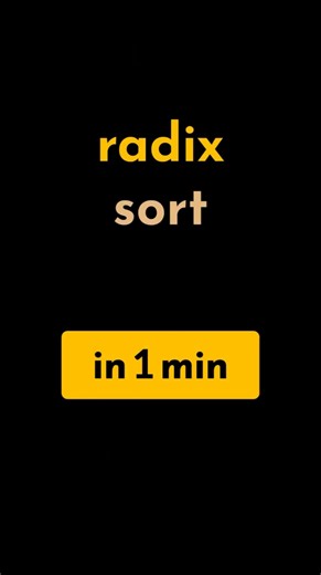 Radix Sort in 1 min | #geekific #radixsort #in1min