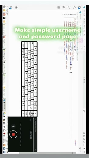 Simple username and password page make using html