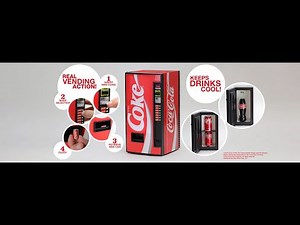 First Look at the Coca Cola® Classic Vending Machine Mini Fridge by New Wave Toys