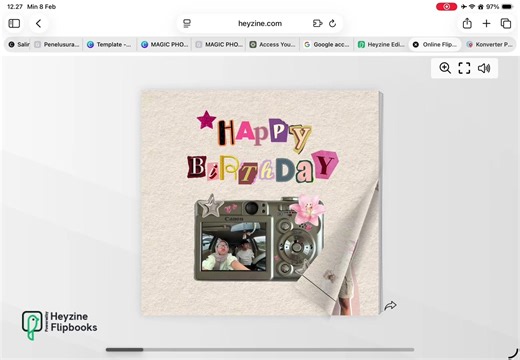 hai ada tmplt HAPPY BIRTHDAY baru ni yuk di order ke dm yya #hadiahmurah #templatecanva #canvadesign #fypシ #srapbook