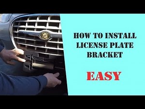 License Plate Bracket Installation- Chrysler Concorde or any vehicle | Techn' Moto