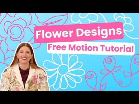 How to Quilt Flower Designs (with FREE Practice Template!) | Free Motion Basics