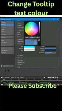 Tooltip text colour change in #blender