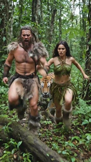 2.8 million years ago: surviving a tiger attack #PrehistoricLife#Survival#TigerAttack##Shorts