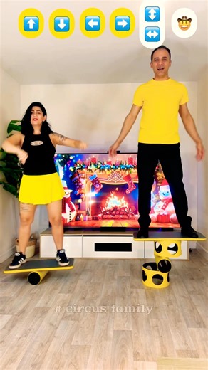 Couple Balance Challenge 😳 Who Wins? #circusfamily #shorts #fyp #viralvideo