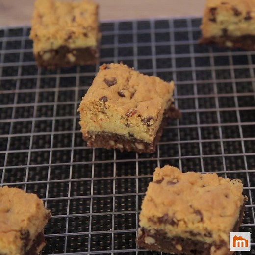 [Petit plaisir] On a mixé deux stars du goûter : brownies + cookies 😍 La recette par ici ➡️ http://bit.ly/2XSbJre | Marmiton