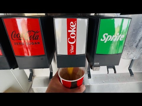 Getting Drinks at Soda Fountain Machine | Costco, Honolulu, Hawaii | Coca-Cola, Sprite, Fanta, Coke