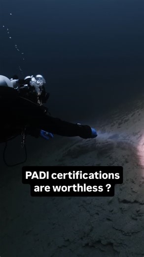 Pier-Luca D'Arman on Instagram: "PADI Open Water doesn't prove you're competent. It proves you showed up, paid, and completed minimum requirements. Pass rate is 95%+. They're selling cards, not skills. Here's the problem: Open Water teaches you just enough to not die immediately on guided resort dives. Buoyancy? Barely functional. Navigation? Non-existent. Gas management? "Surface with 50 bar." That's not competence. That's liability coverage. After Open Water, you can't dive independently with 