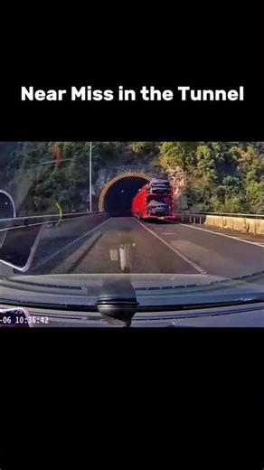 Sudden Stop in Tunnel! Incredible Braking 🛑💥 tragicpassings #lkw #automobile #truckingjobs #trucking