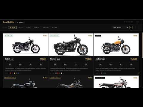 I Built a Full Royal Enfield Website from Scratch | 7 Pages | HTML CSS JavaScript