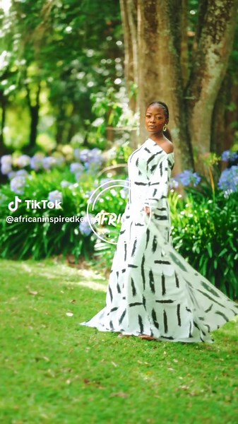 Luxury Long Silk Kaftan from African Inspired Collection