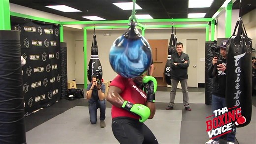 Luis Ortiz King Kong tries to explode aqua punching bag
