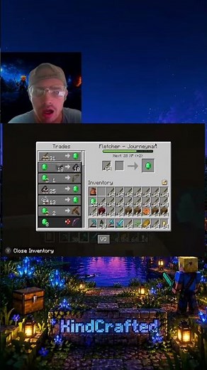 Minecraft: Turn Sticks into Emeralds with This Fletcher Trick! #shorts