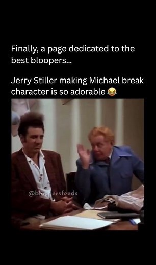 Jerry Stiller Makes Michael Richards BREAK In Hilarious Seinfeld BLOOPER!
