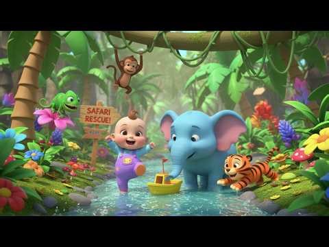 🎵 Stomp Like an Elephant – Super Funny Music | kids nursery rhymes | Baby Song, Jungle Cartoon 🐘🎶