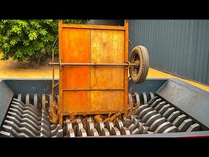 SHREDDER vs Vehicle Metal Body! Metal, Motorbike in extreme metal shredding machine