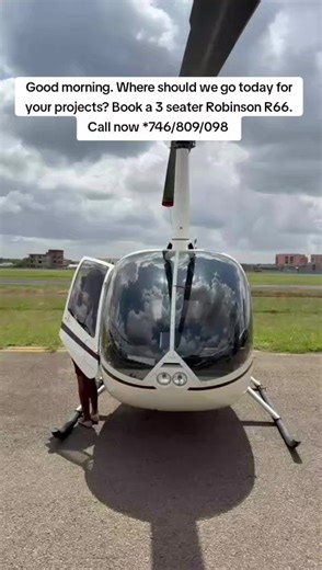 Robinson R66, the ultimate choice for VIPs, corporates, tourists, and celebrities who demand nothing but excellence. This turbine-powered masterpiece is designed for those who value time, comfort, and exclusivity. Whether it’s a high-level business transfer, a private coastal escape, a scenic safari from the skies, or a grand arrival that turns heads, the R66 delivers an unmatched experience. Why the Robinson R66 stands out: Luxury & Comfort, spacious leather interior with premium finishes for a