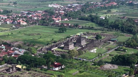 Prambanan Temple, Indonesia: Drone views of grand Hindu temple
