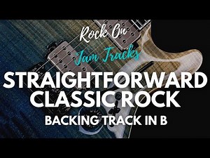B Minor Classic Rock | Straight Easy Rock | Guitar Backing Track