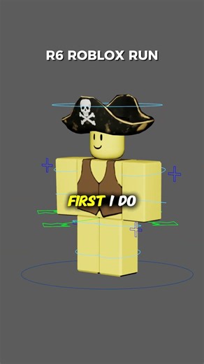 How i Make a R6 ROBLOX Pirate Run #boblox #animation