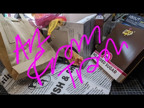 Free Junk Journal/slow stitch supplies and potential storage from Trash, #FrugalFebruary