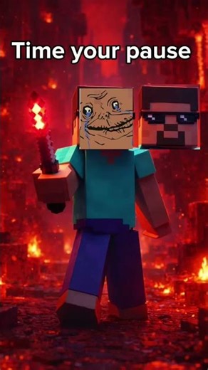 Only 1% Can Pause This at the Right Moment! #minecraft