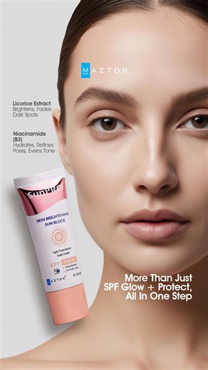 Glow, Protect, Repeat! Meet the new Sunpro Tinted—your all-in-one hero for sun defense and flawless complexion. With Licorice Extract to brighten and Niacinamide (B3) to hydrate and even tone, this 2-in-1 formula gives you smooth coverage while reflecting UV rays. Simplify your routine and let your skin glow— while staying protected. Download App: IOS: https://shorturl.at/jtOT6 Android: https://shorturl.at/bjP Visit: https://shopmazton.com/ #MaztonSkinSolutions #HealthandBeauty #DermatologistApp