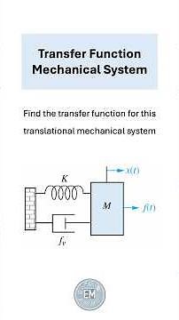 Finding the Transfer Function for a Mass-Spring-Damper System #electricalengineering