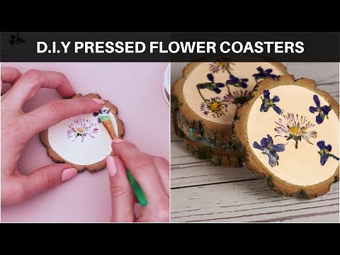 Pressed Flower Coasters