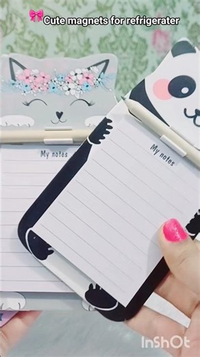 cute magnetic fridge notepad #meeshohaul #fridgestickers #cutepandaproducts #ytshorts 🎀♥️🥰😘❤️♥️