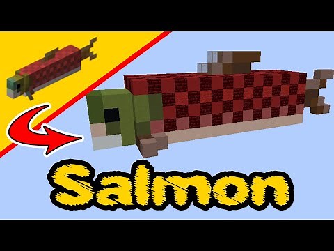 Minecraft Salmon, Minecraft Statue, Mob Build, Minecraft Tutorial - PS4, Xbox, Switch, PC, Pocket,