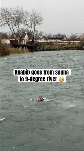 Khabib casually jumping in the river 👀🥶