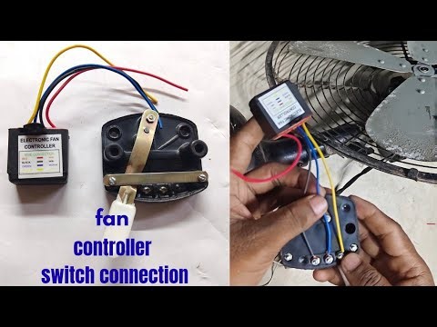 Table fan controller switch connection// fan 3 speed controller switch connection kaise karen
