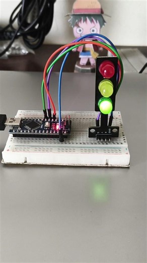 🚦Traffic Light System Using Arduino Nano | Beginner Project #shorts