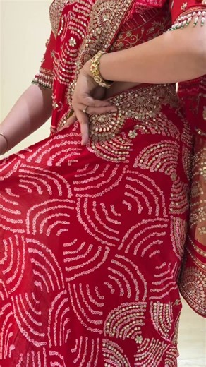Pratibha Sarees Online on Instagram: "Bridal beauty in its finest form ❤️ Presenting our Pure Red Bridal Exclusive Gaji Silk Saree, crafted with love and luxury. Featuring heavy handwork, pure zero gottapati, pearls, sequence detailing, and intricate aari work—a masterpiece made for the modern bride with traditional elegance. ✨ Feel the richness ✨ Own the elegance ✨ Shine like a true Haseena . . For orders: WhatsApp 📲 6367933918 Visit: www.pratibhasarees.com . . #BridalSaree #GajiSilkSaree #Red