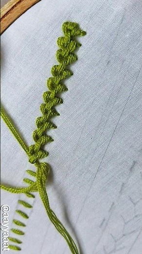 Simple easy embroidery border #shorts #embroidery #trending