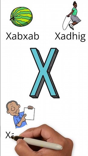 Somali Letters (X) | Barashada Xarfaha Af Soomaaliga (X) #somali #barashadacaruurta #afsoomaali