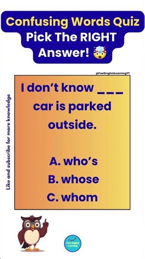 🤯 Confusing Words Quiz – Can You Pick the RIGHT Answer?