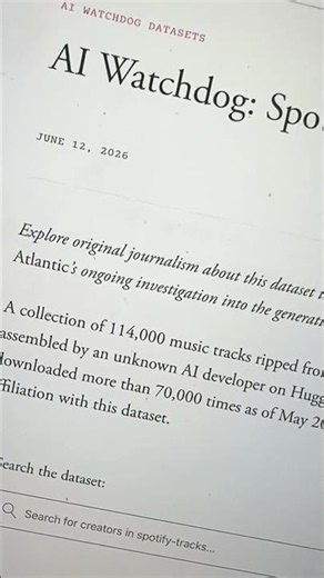 114,000 Spotify songs STOLEN to train AI models