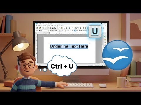 This One Button Underlines Text in OpenOffice Writer
