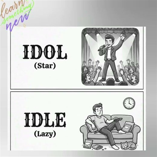 Idol vs idle learning english