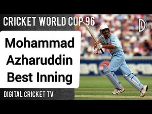 Mohammad Azharuddin Best Inning / INDIA vs SRI LANKA / Cricket World Cup 96 / DIGITAL CRICKET TV