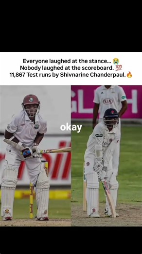 Shivnarine Chanderpaul with this stance scored 11,867 test runs 😱🔥 #shorts