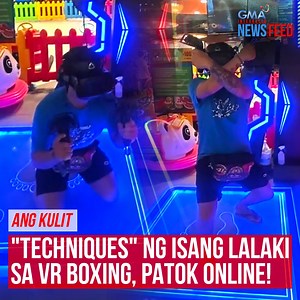 Imbes na pa gano’n, pa gano’n?! Aliw ang netizens sa kakaibang technique ng isang lalaki sa paglalaro ng VR boxing. Ang mga pinakawalan kasi nitong moves, never-before-seen kahit sa world champions! Kung paano ‘yan, panoorin sa video. | GMA News