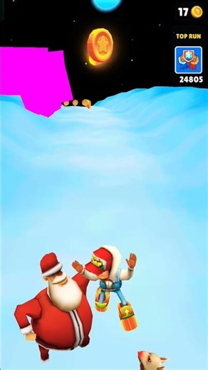 Santa Guard chasing jake #subwaysurfs #shorts