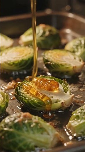 Crispy honey roasted smashed brussels sprouts recipe #brusselssprouts