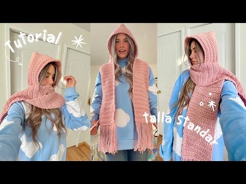 CAPUCHA BUFANDA FACIL DE TEJER ¡Para Principiantes! | Tutorial Hebras Crochet