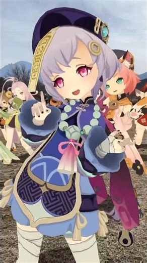 【春の広場の ロリ ラビット 3/4】動物も虫もロリも目覚めて活動を始める季節 原神のアイノやシグウィンたちロリちび軍団が「ラビットホール」【原神 AR ダンス】